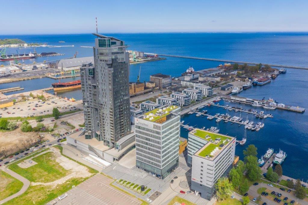 Ferienwohnung Apartament W Sea Towers Z Pieknym Widokiem Gdynia Exterior foto